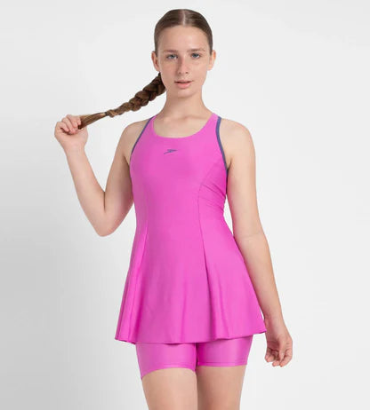 Speedo_Girls_Endura_Brite_Racerback_Swimdress_with_Boyleg_Neon_Violet_Main_InstaSport