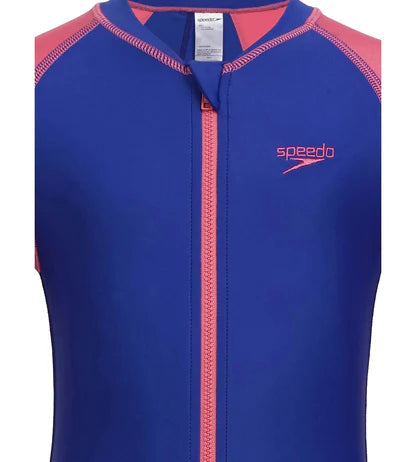 Speedo_Girls_Endurance_10_Essential_All_In_One_Swimming_Suit_Cobalt_Pink_Front_InstaSport