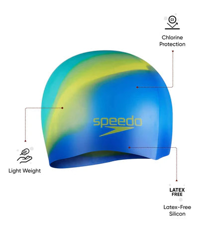 Speedo_Junior_Multi_Color_Silicone_Chlorine_Resistant_Blue_White_Swimming_Caps_Info_InstaSport