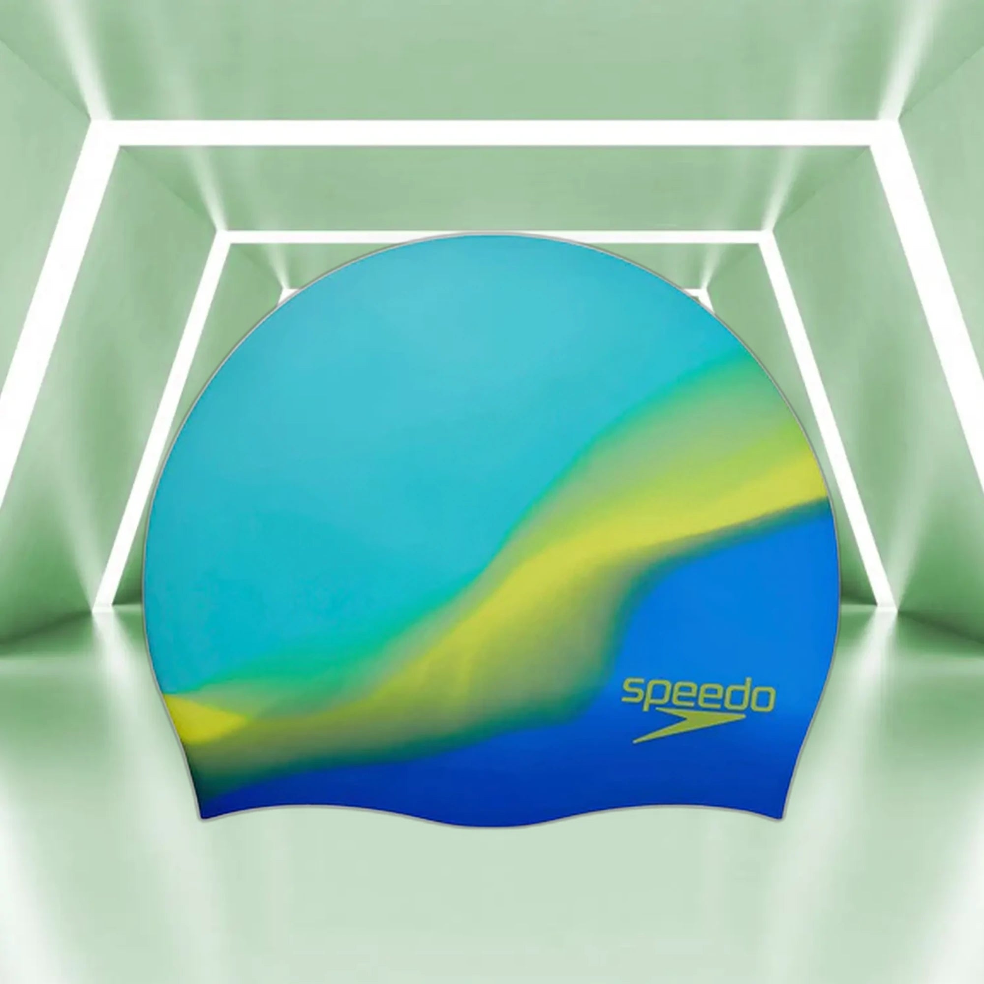 Speedo_Junior_Multi_Color_Silicone_Chlorine_Resistant_Blue_White_Swimming_Caps_Main_InstaSport