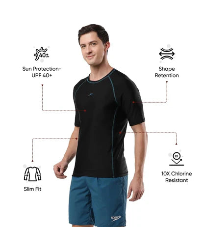 Speedo_Mens_Endurance_10_Short_Sleeve_Swimming_Suntop_Black_Info_InstaSport