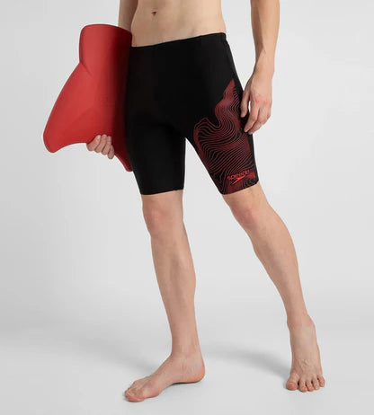 Speedo_Mens_Endurance_10_Tide_Print_Sports_Gala_Logo_Swimming_Jammer_Red_Main_InstaSport