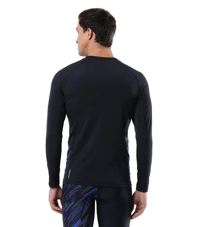 Speedo Men's Endurance+ Long Sleeve Splice Suntop