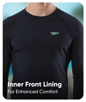 Speedo Men's Endurance+ Long Sleeve Splice Suntop