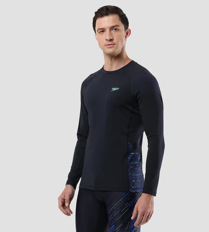 Speedo Men's Endurance+ Long Sleeve Splice Suntop