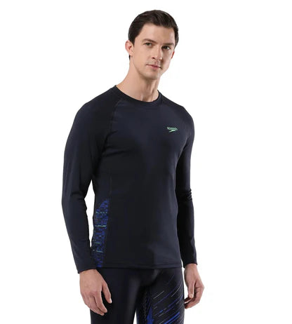 Speedo Men's Endurance+ Long Sleeve Splice Suntop