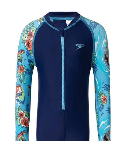 Speedo_Tots_Unisex_Endurance10_Sleeve_Print_All_In_One_Swim_Suit_Front_Zip_InstaSport