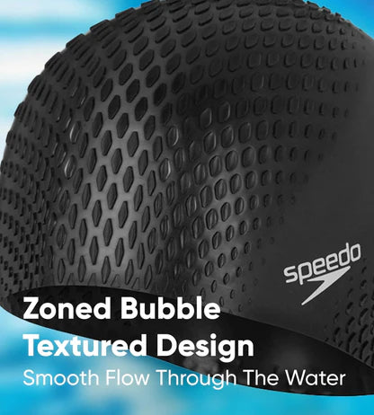 Speedo Unisex Bubble Active+ Adult Swimming Cap