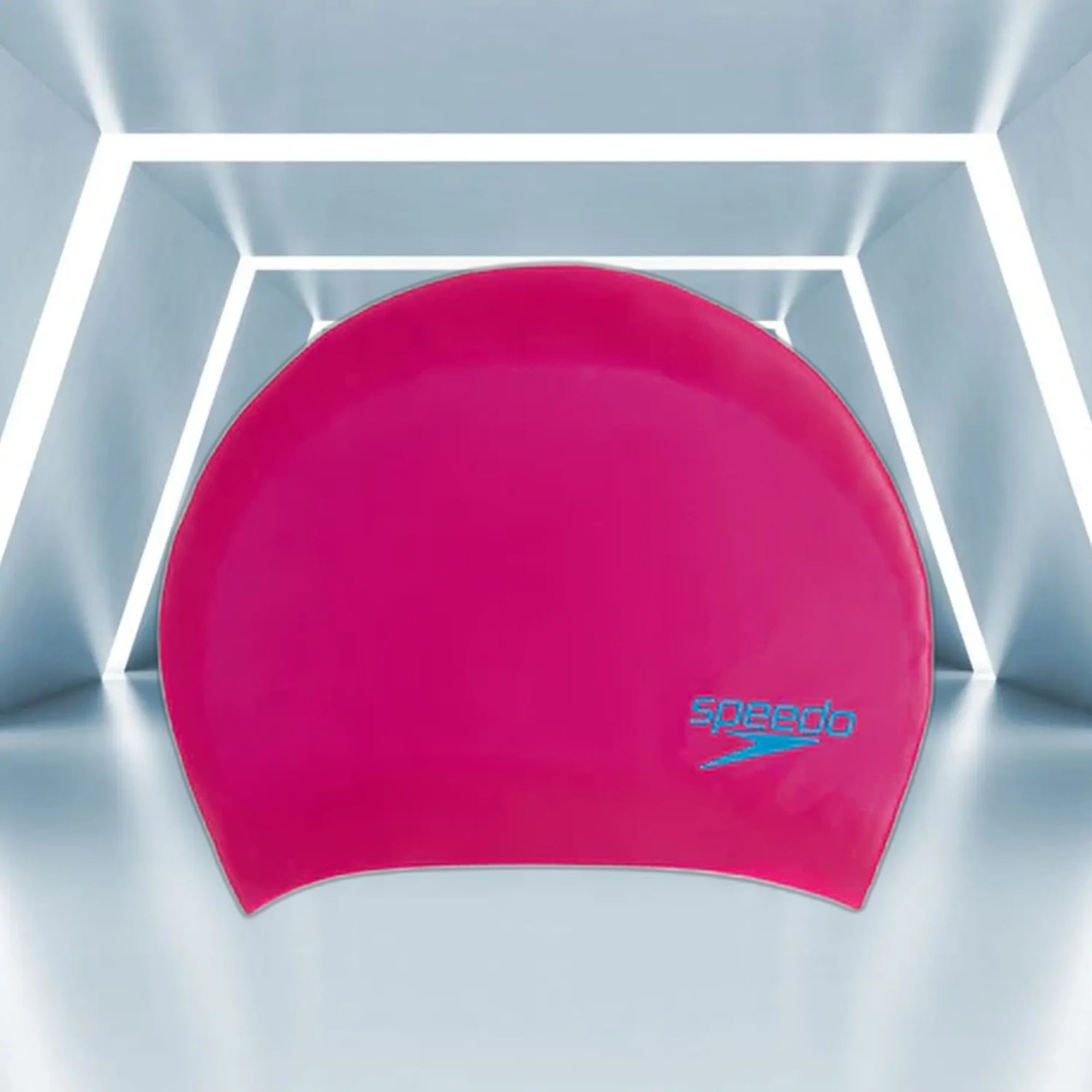 Speedo_Unisex_Junior_Long_Hair_Chlorine_Resistant_Swimming_Cap_Pink_Main_InstaSport