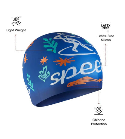 Speedo_Unisex_Junior_Surfing_Print_Swim_Cap_Info_Main_InstaSport