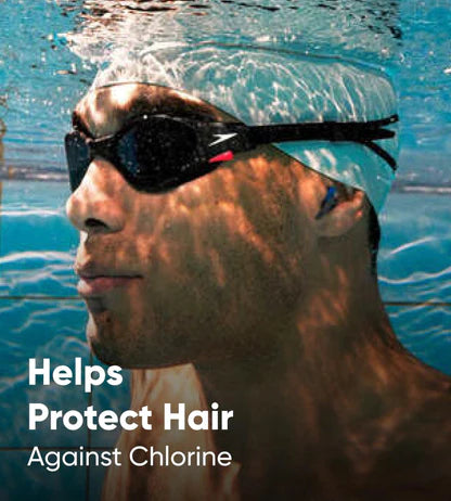 Speedo_Unisex_Logo_Printed_Silicone_Adult_Swimming_Cap_Red_White_Hair_Protection_InstaSport
