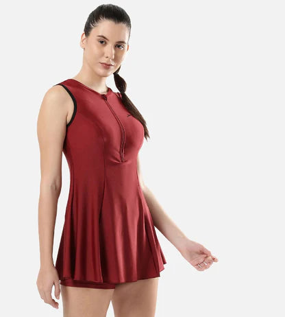 Speedo_Womens_Endura_Brite_Closed_Back_Swimdress_OxyBlood_Black_Main_InstaSport