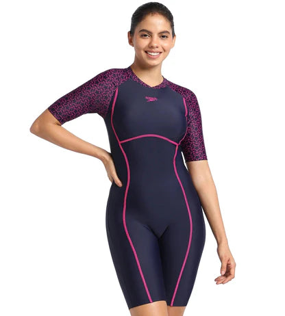 Speedo_Womens_Endurance_10_Essential_Splice_Print_KneeSuit_Model_InstaSport