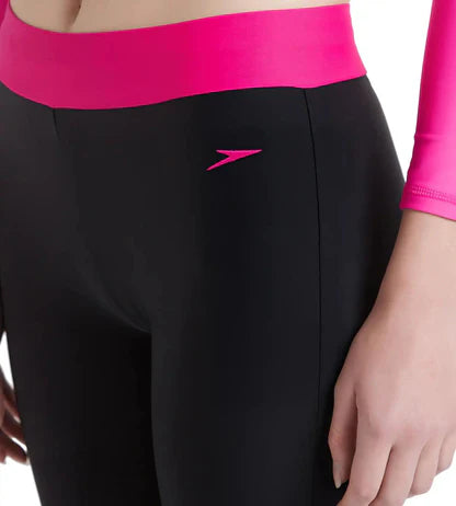 Speedo_Womens_Endurance_10_Solid_Contrast_Leggings_Black_Waist_InstaSport
