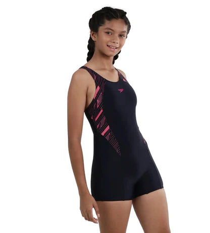Speedo Girl's Endurance 10 Hyberboom Splice Muscleback Legsuit Swimwear