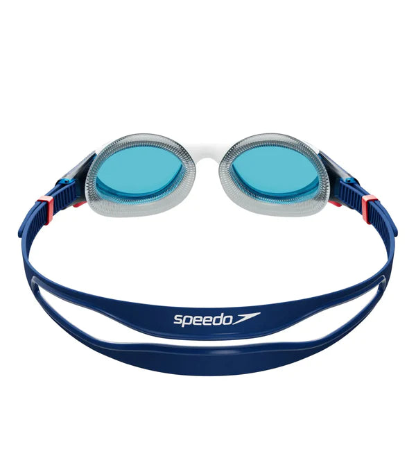 Speedo Unisex Adult Biofuse 2.0 Clear - Lens Swim Goggles- Blue& White - InstaSport