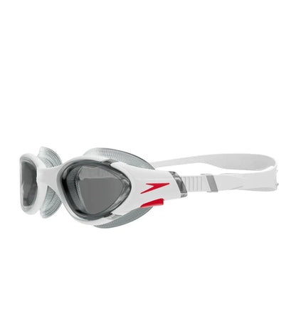 Speedo Unisex Adult Biofuse 2.0 Smoke- Lens Swim Goggles- White & Smoke - InstaSport