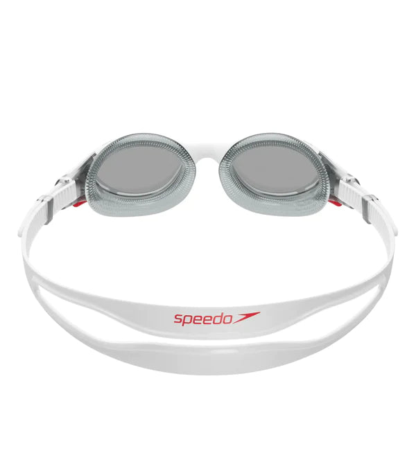 Speedo Unisex Adult Biofuse 2.0 Smoke- Lens Swim Goggles- White & Smoke - InstaSport