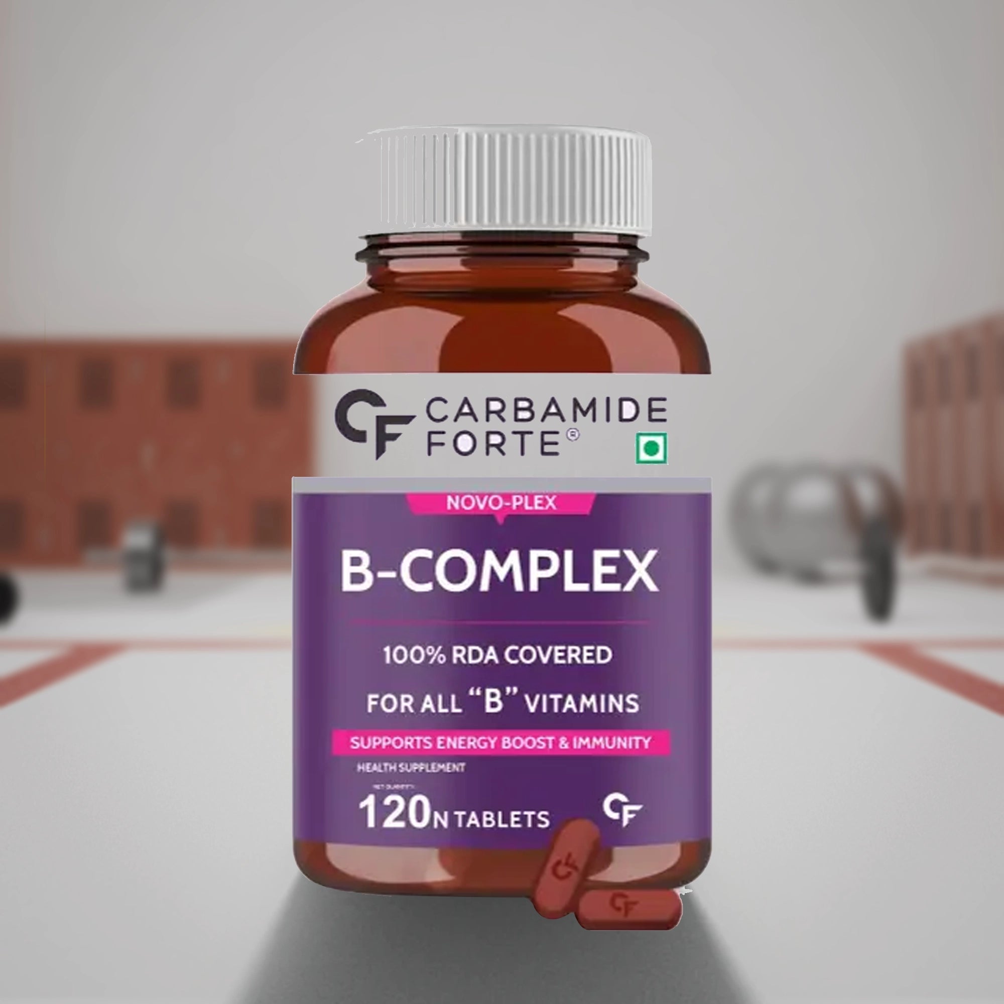 Carbamide Forte Vitamin B-Complex Tablets - 120 Vegetarian Tablets ( Men & Women)