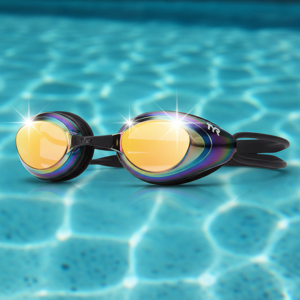 TYR_Black_Hawk_Mirrored_Racing_Swimming_Goggles_Gold_Metal_Rainbow_Black_Main_InstaSport