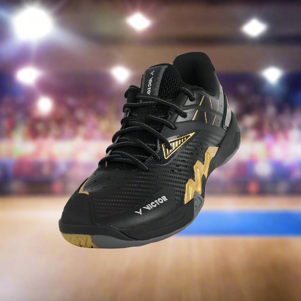 Victor_P8500II-C_Support_Series_Professional_Badminton_Shoes_Black_Frontview_Instasport