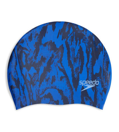 Speedo Women's Printed Long Hair Swim Caps (Violet & Ecstatic) - InstaSport