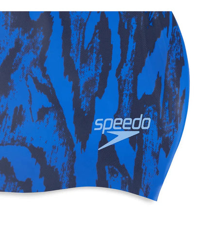 Speedo Women's Printed Long Hair Swim Caps (Violet & Ecstatic) - InstaSport