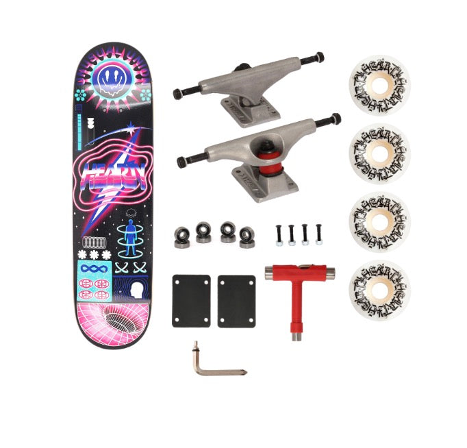 Hearty Pro-Complete Skateboard Pack- Unassembled- 8.0" & 8.25"- Universal Union Pink