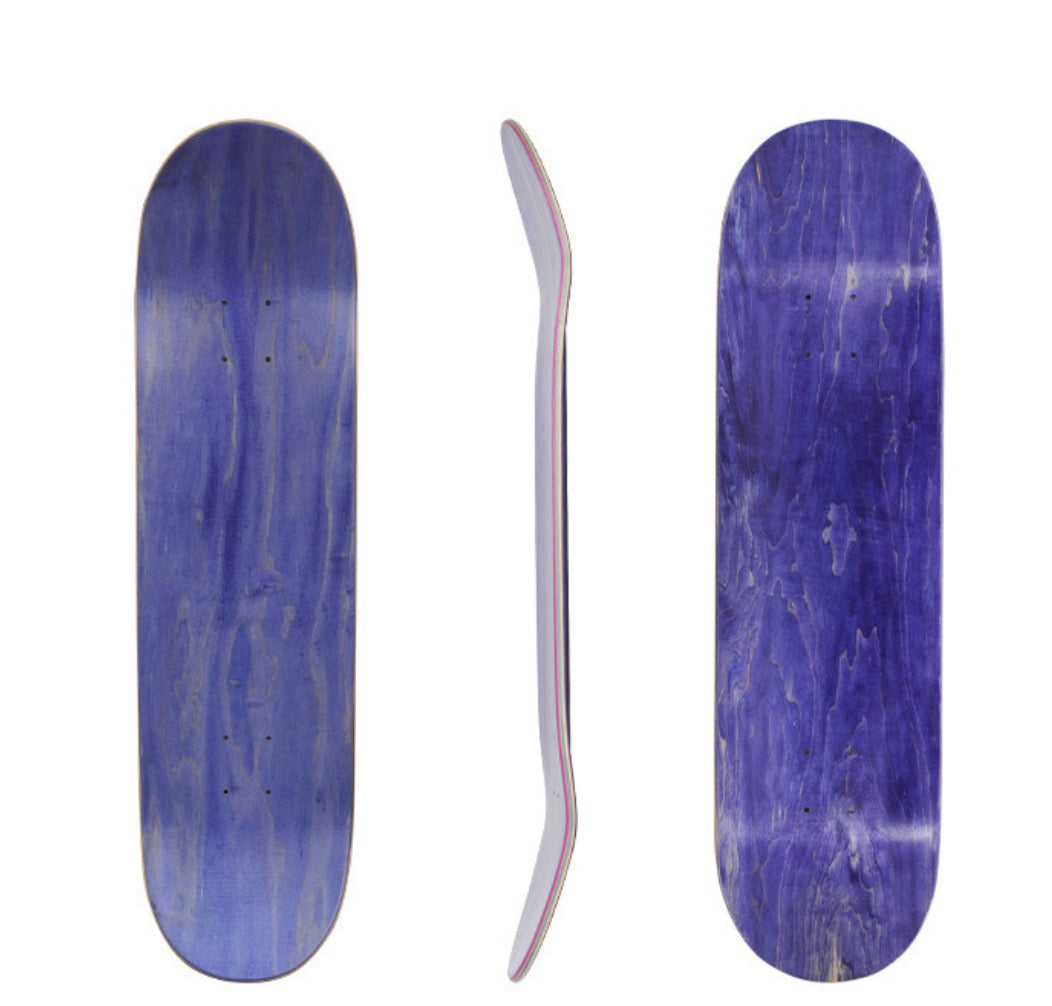 Blank Skateboard Deck- Sizes 7.0", 7.375" & 7.5" (Best for Kids Under 10 Years Old) - InstaSport