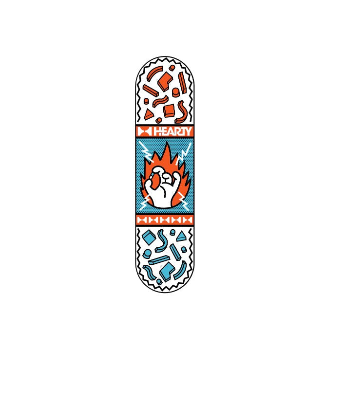 Hearty Deck Take a Chill Pill Teal/Orange- 8.0", 8.125" & 8.25" - InstaSport