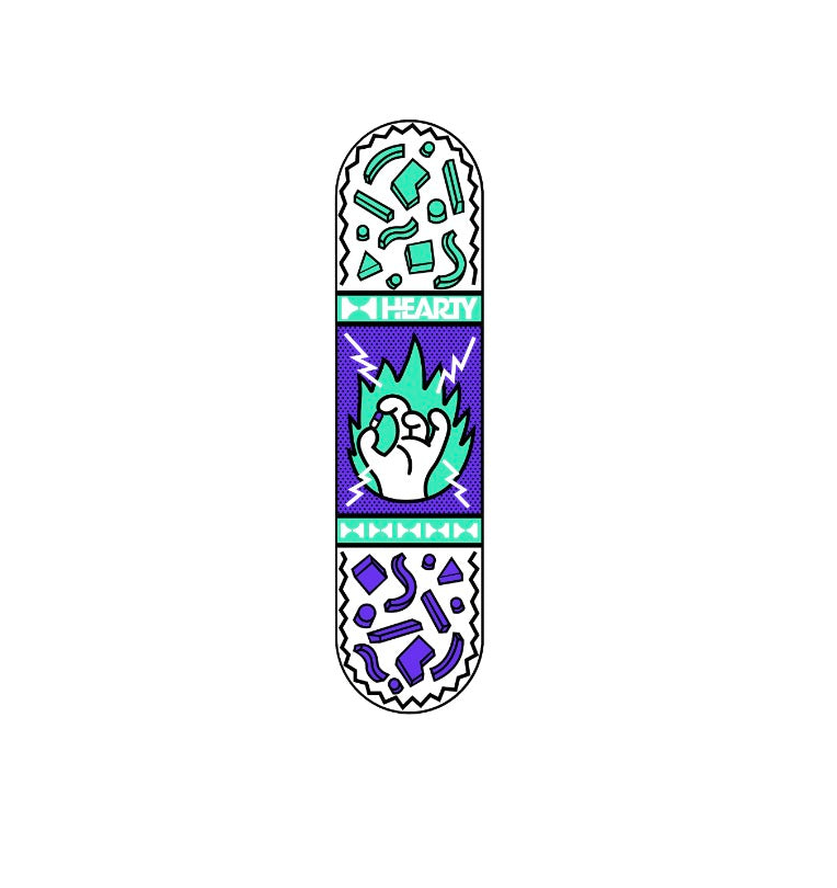 Hearty Skateboard Deck Take a Chill Pill Teal Blue- 8.0", 8.125" & 8.25" - InstaSport