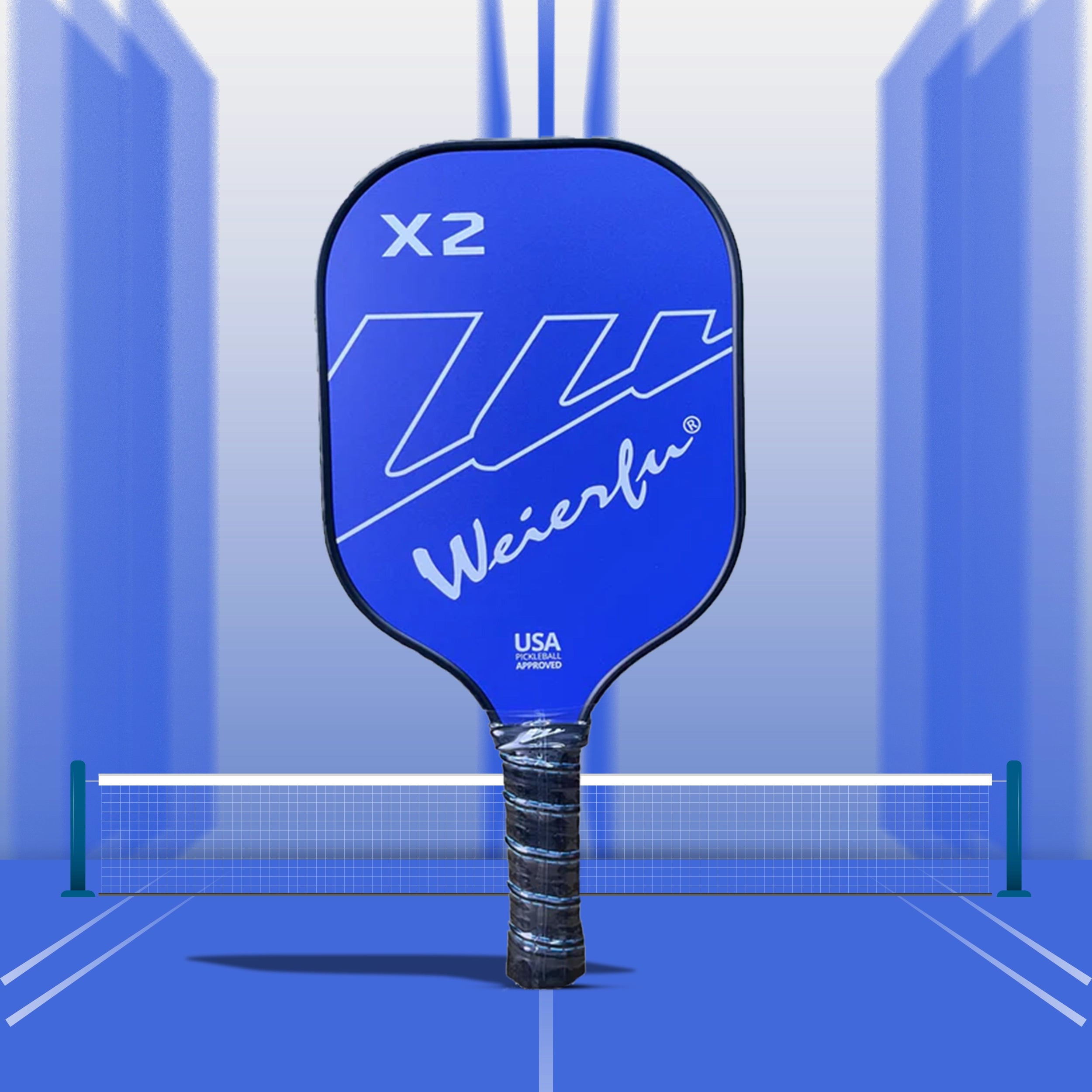Weierfu_Graphite_FaceGold_Pickleball_PaddleSet_Blue_Instasport