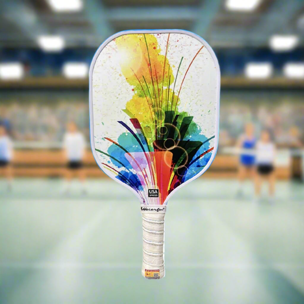 Weierfu_Graphite_FaceGold_Pickleball_Paddle_Set_multicolor_FrontView_Instasport