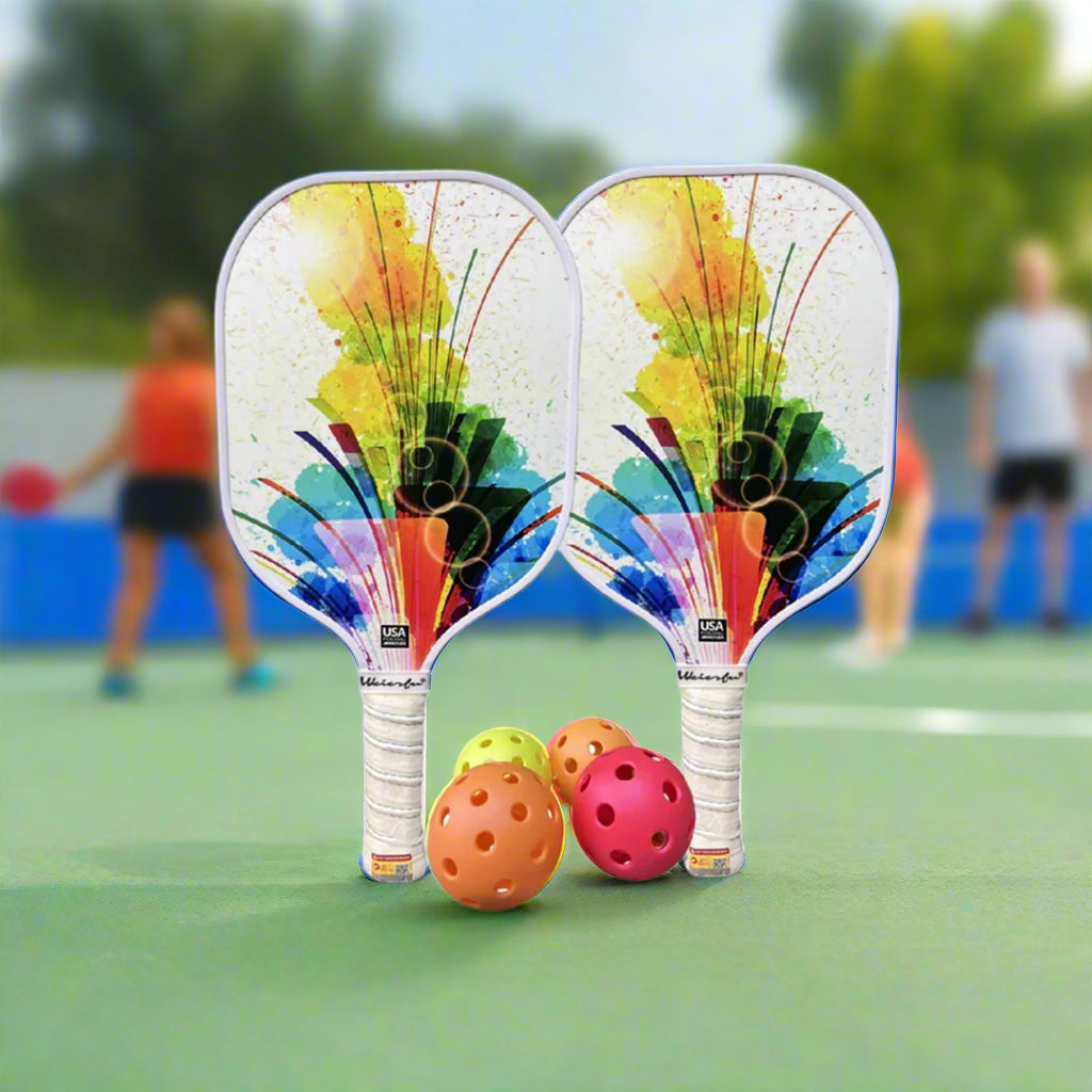 Weierfu_Graphite_FaceGold_Pickleball_Paddle_Set_multicolor_FullView_Instasport