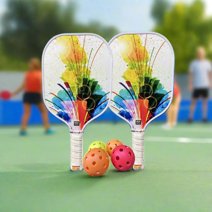Weierfu_Graphite_FaceGold_Pickleball_Paddle_Set_multicolor_FullView_Instasport