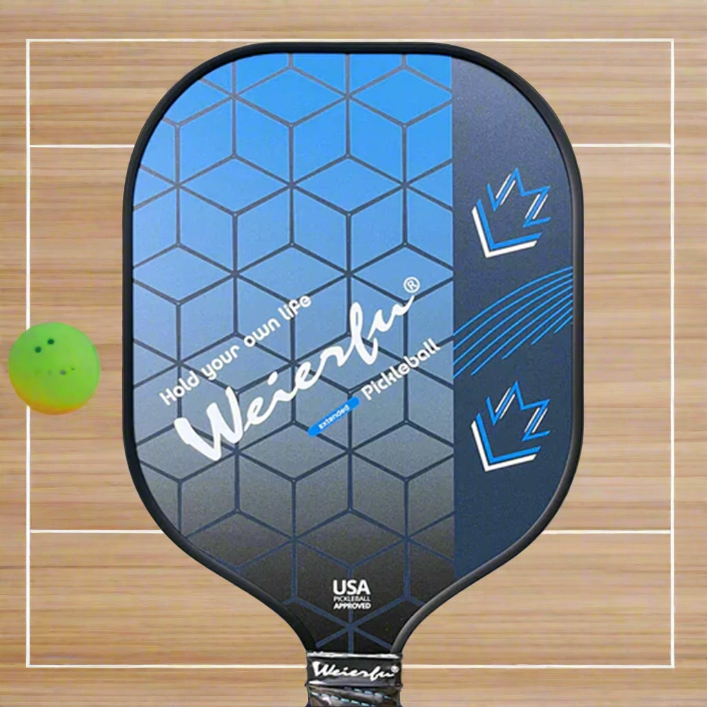 Weierfu_Graphite_Face_Gold_Pickleball_PaddleSet_skyblue_Head_Instasport