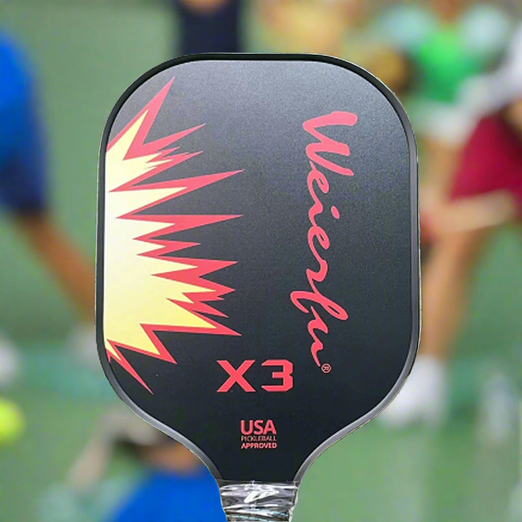 Weierfu_Graphite_Face_Platinum_Pickleball_Paddle_Set_Black_Fire_Head_Instasport