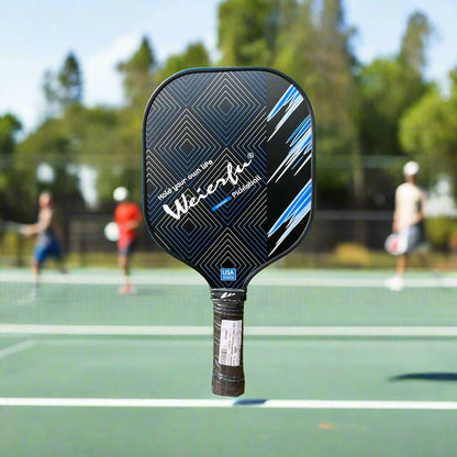 Weierfu_Graphite_Face_Platinum_Pickleball_Paddle_Set_Black_Frontview_Instasport