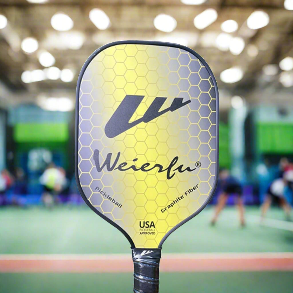 Weierfu Graphite Phase Silver Pickleball Paddle Set - Yellow