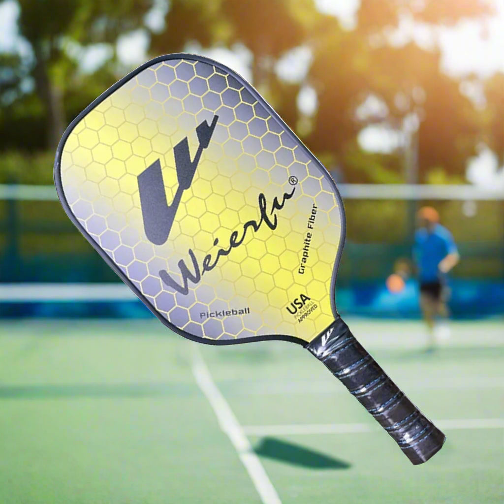 Weierfu Graphite Phase Silver Pickleball Paddle Set - Yellow