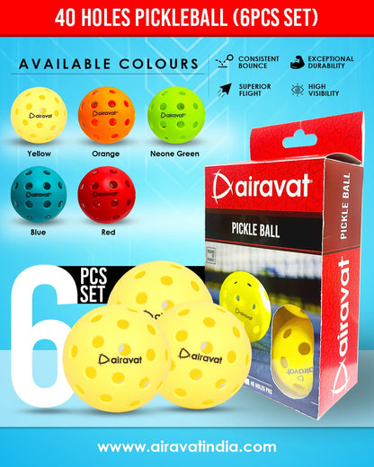 40 HOLE PICKLEBALL (6 PCS SET) - InstaSport