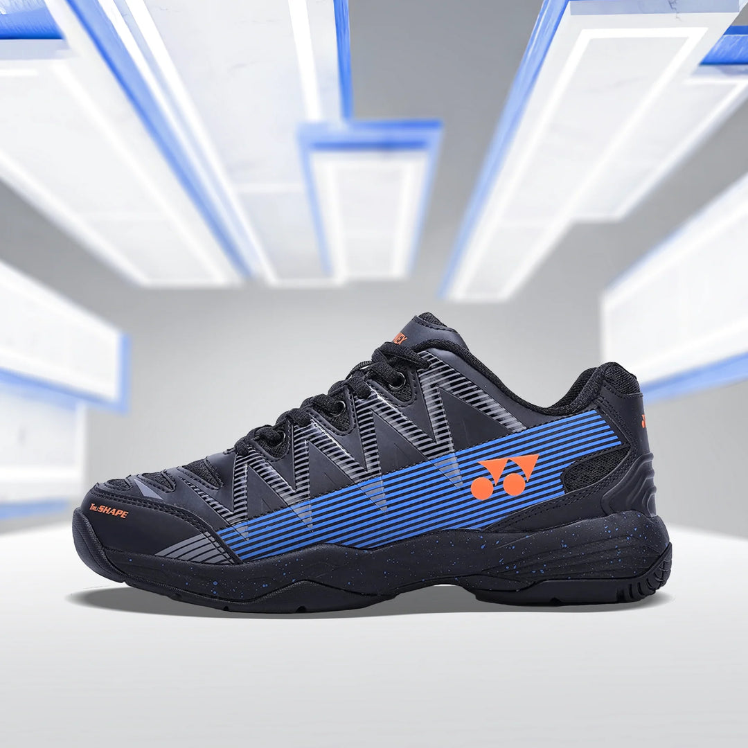 YONEX Dominant Badminton Shoes (Black/ Blue/ Orange) - InstaSport