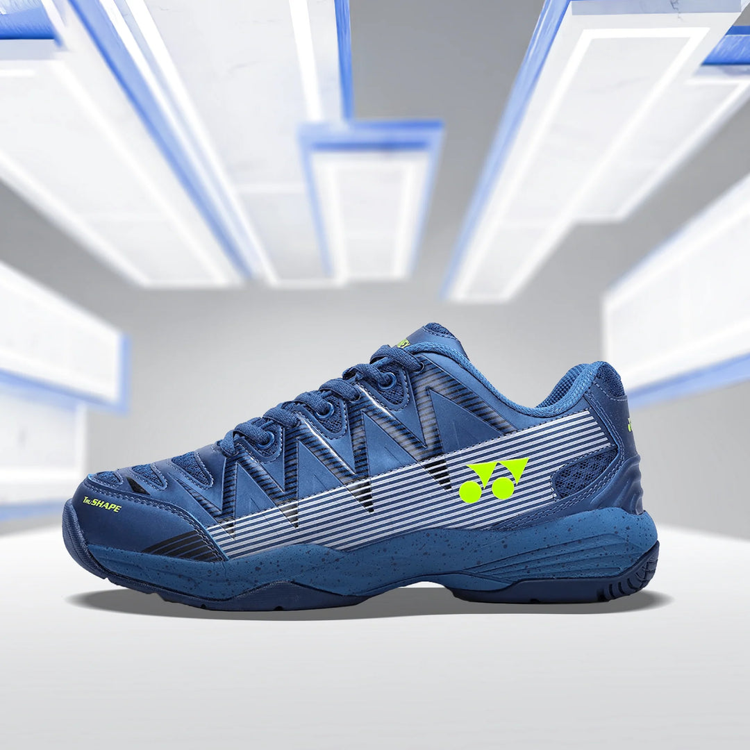 YONEX Dominant Badminton Shoes (Blue/ Silver/ Volt) - InstaSport