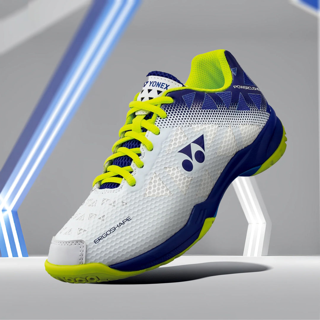 YONEX Power Cushion SHB 50 Unisex Badminton Shoes (White/ Blue) - InstaSport