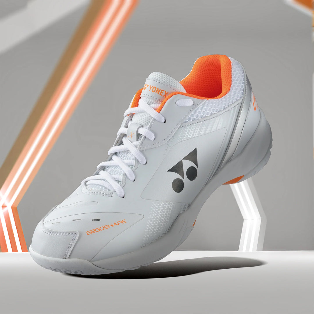 YONEX Power Cushion SHB 65 X3 Unisex Badminton Shoes (White/Orange) - InstaSport