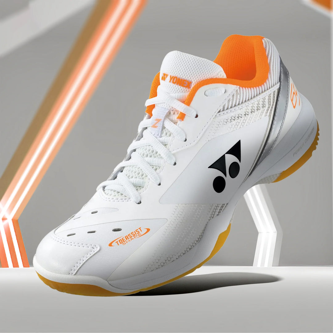 YONEX Power Cushion SHB 65 Z3 Wide (White Orange) Badminton Shoes - InstaSport