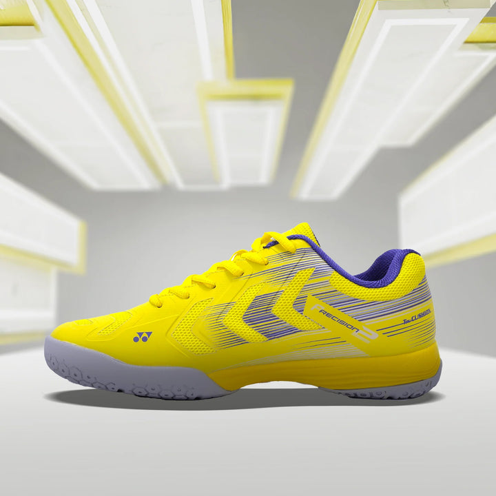 YONEX Precision 2 Badminton Shoes (Neon Yellow/ Dark ink)