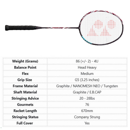 YONEX_Astrox_100_Game_Badminton_Racket_details_Instasport