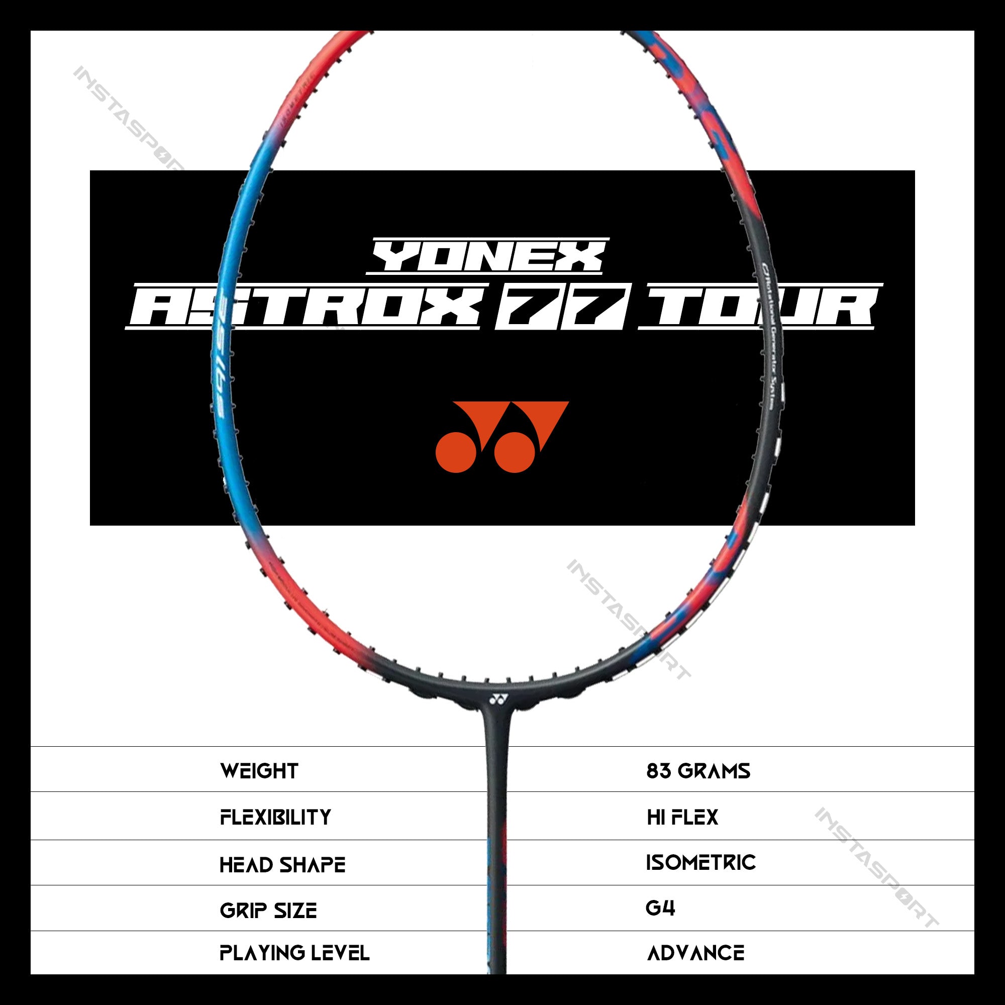 YONEX_Astrox_7DG_Badminton_Racket_Frame_Instasport