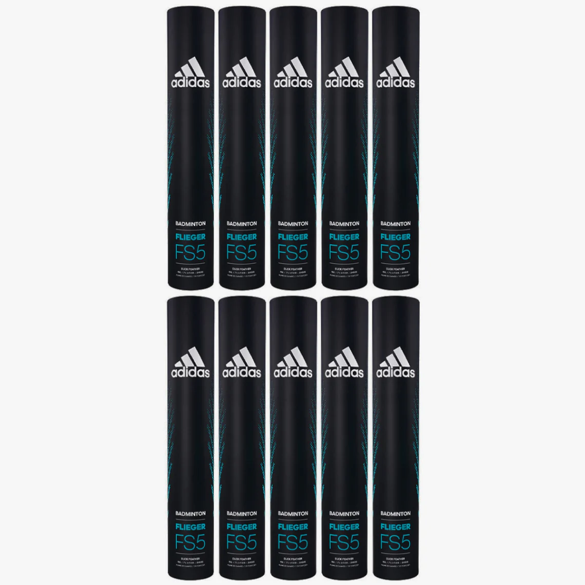 Adidas Flieger FS5 (Speed 76) Badminton Feather Shuttlecock (Pack Of 10) - InstaSport